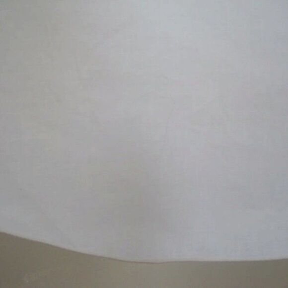 Round Tablecloth Cottage Chic Ivory Cotton 66" - Picture 2 of 4